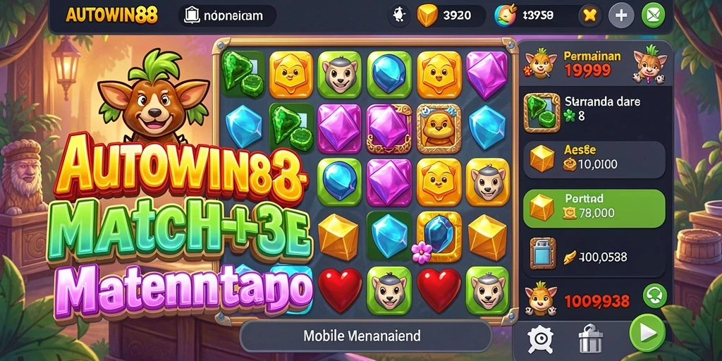 Tangkapan layar gameplay seru AUTOWIN88 dengan kombinasi warna-warni.