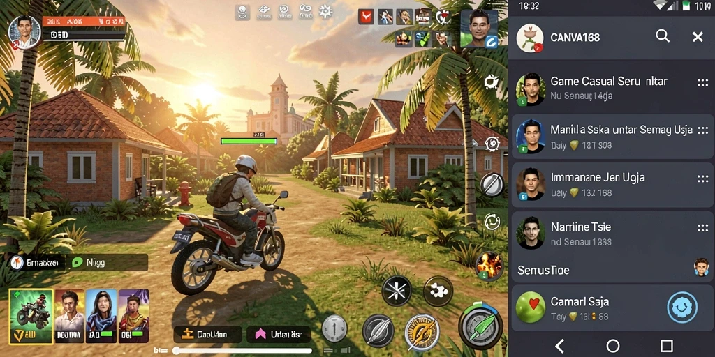 Tampilan gameplay <strong>CANVA168</strong> yang menarik dan penuh warna.