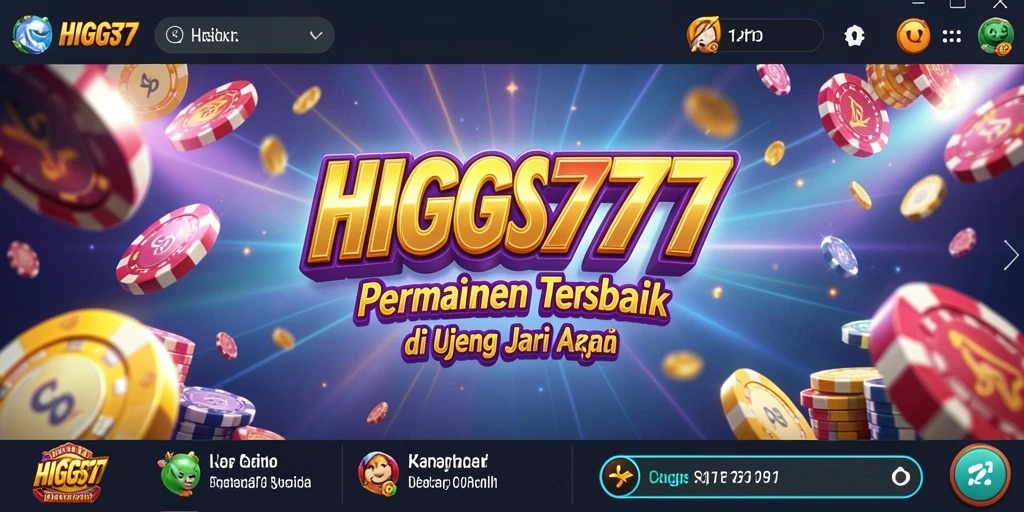 Tampilan gameplay menarik dari HIGGS777 yang menggambarkan permainan Kasino.