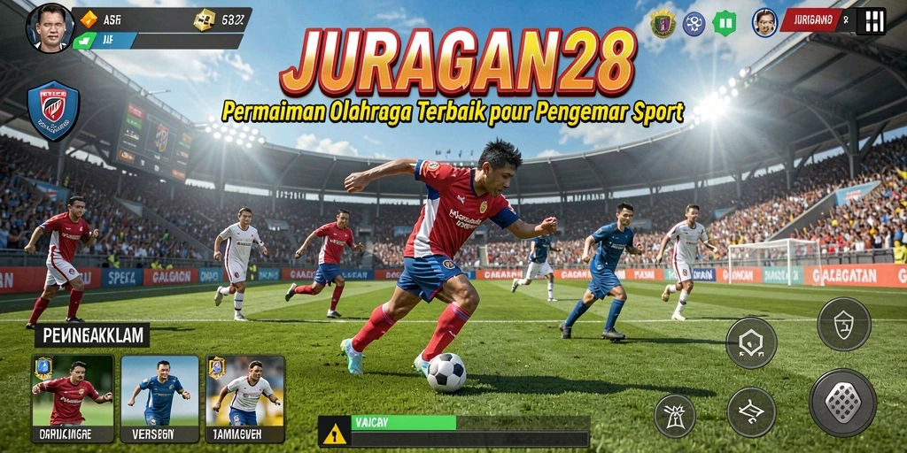 Tampilan gameplay seru dari JURAGAN28 dalam aksi olahraga.