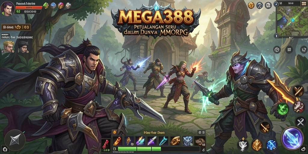 Tampilan gameplay MEGA388 dengan aksi seru dan dunia luas.