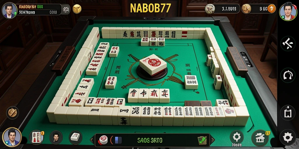 Tampilan utama gameplay Mahjong NABOB77 yang menantang dan menarik.