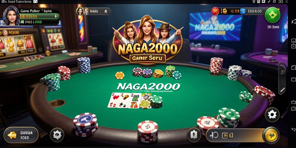 Gameplay Poker menegangkan di NAGA2000 dengan pemain dari berbagai latar belakang.