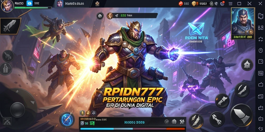 Tampilan gameplay menarik dengan pertarungan yang intens di RPIDN777.